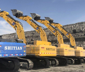 موقع بناء الحفارة الكبيرة Shitian Fulong Mining Industry