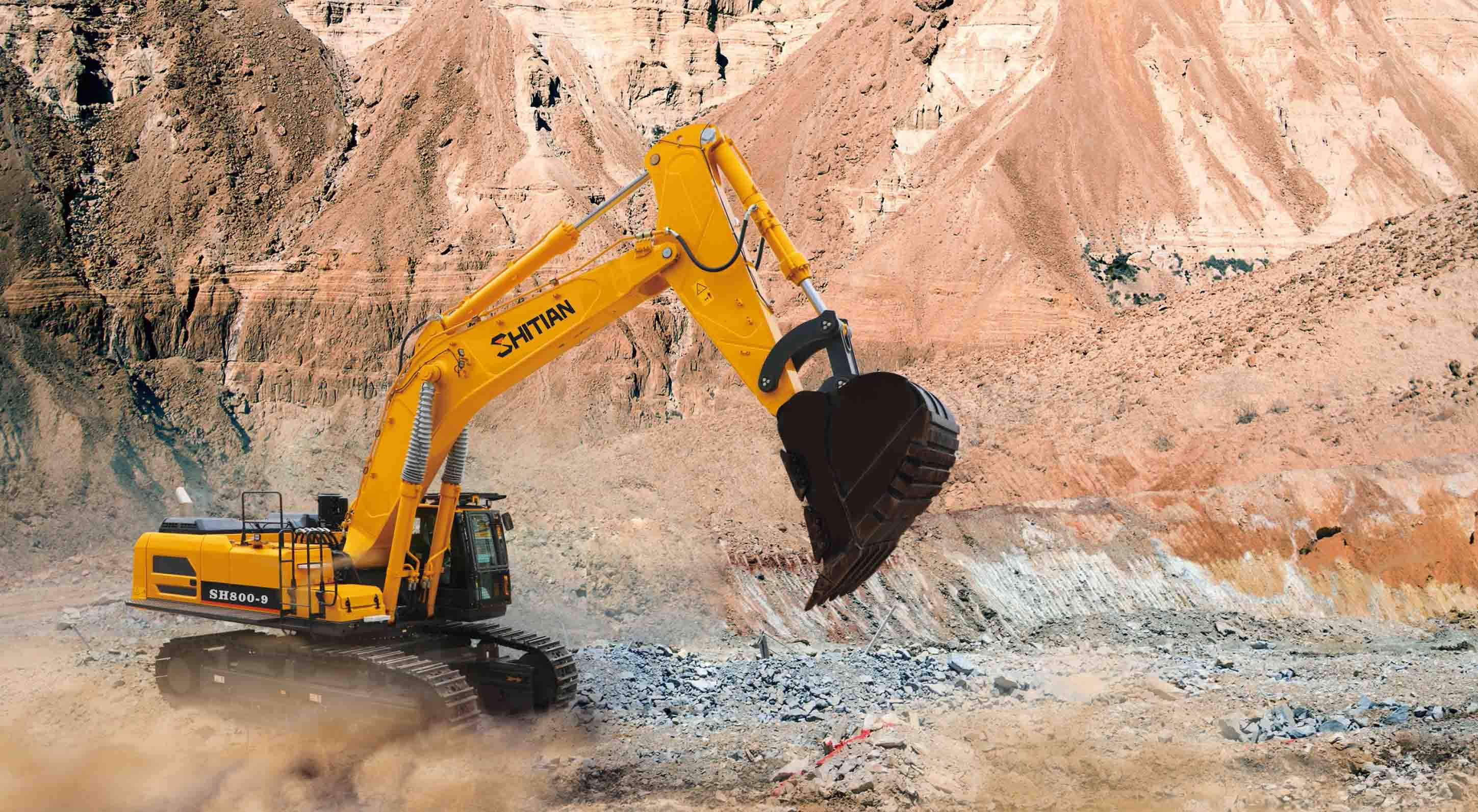 Большой гидравлический экскаватор грузоподъемностью 80 тонн Большой гидравлический экскаватор грузоподъемностью 80 тонн